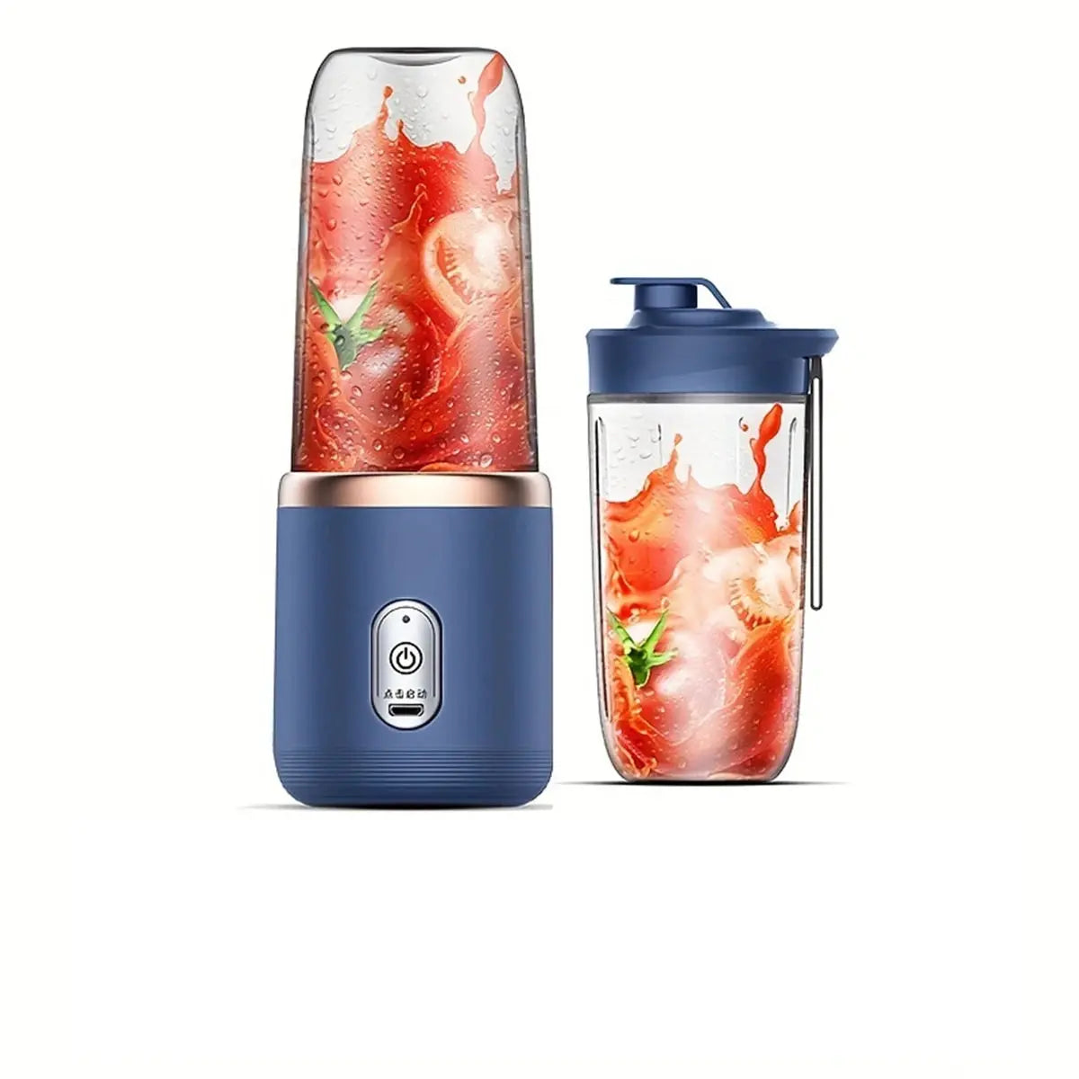 Mini mixeur portable, 500 ml, tasse à 6 lames, forte puissance éclat féminin