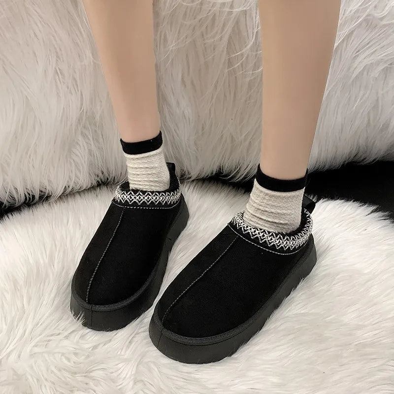 Pantoufles Hiver Femme Feslishoet – Chaussons Chauds en Peluche, Semelle Antidérapante, Mode et Confort Intérieur/Extérieur - éclat féminin