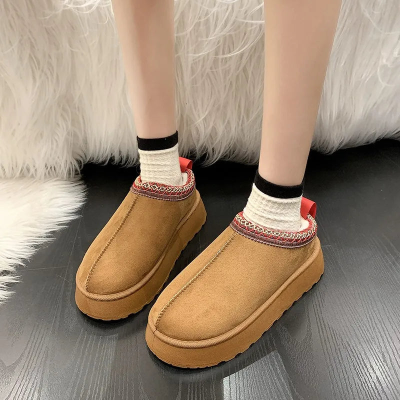 Pantoufles Hiver Femme Feslishoet – Chaussons Chauds en Peluche, Semelle Antidérapante, Mode et Confort Intérieur/Extérieur - éclat féminin