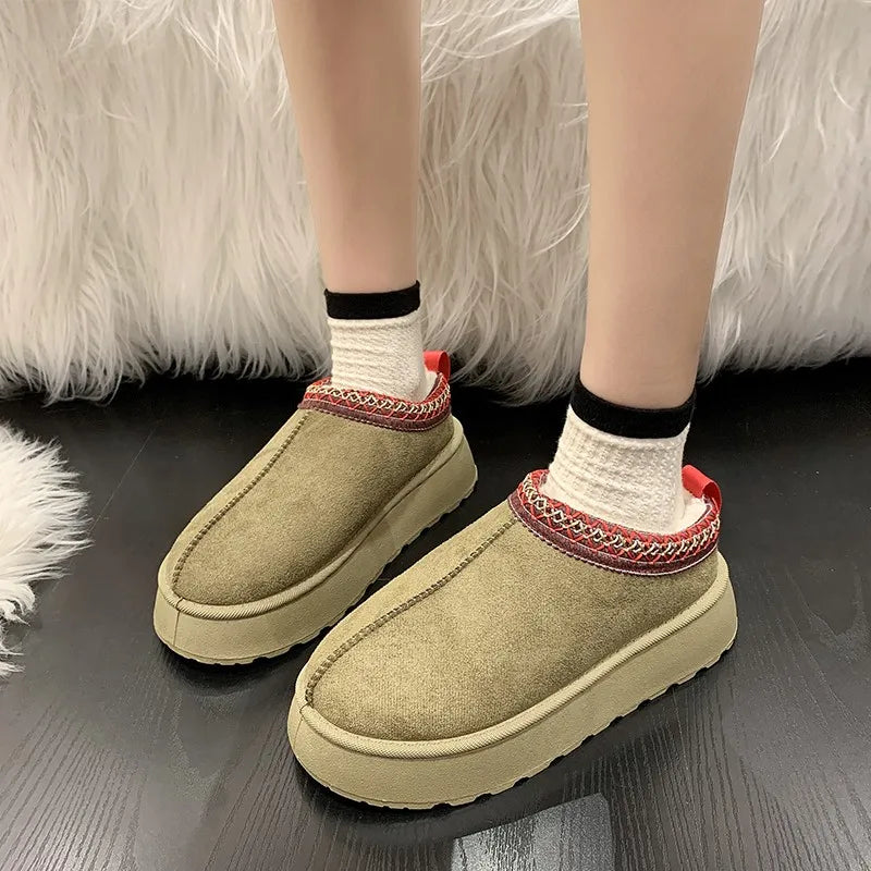 Pantoufles Hiver Femme Feslishoet – Chaussons Chauds en Peluche, Semelle Antidérapante, Mode et Confort Intérieur/Extérieur - éclat féminin