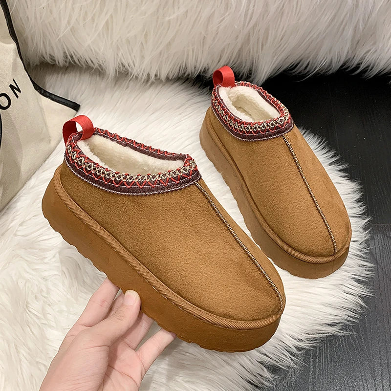 Pantoufles Hiver Femme Feslishoet – Chaussons Chauds en Peluche, Semelle Antidérapante, Mode et Confort Intérieur/Extérieur - éclat féminin
