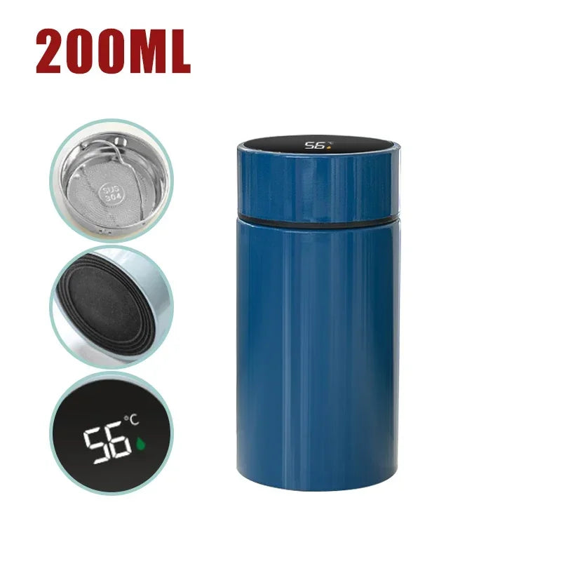 Bouteille isotherme intelligente, thermos, affichage température, acier inoxydable, gourde, café, thé, bouteille à vide, étanche, 200ML - éclat féminin