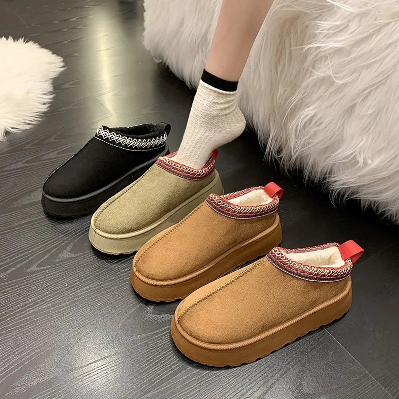 Pantoufles Hiver Femme Feslishoet – Chaussons Chauds en Peluche, Semelle Antidérapante, Mode et Confort Intérieur/Extérieur - éclat féminin
