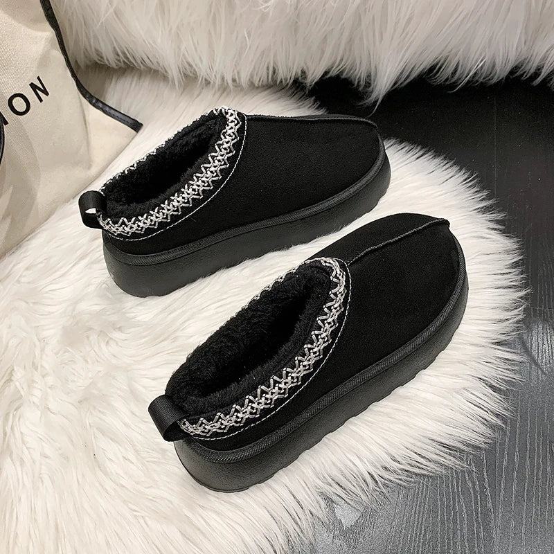 Pantoufles Hiver Femme Feslishoet – Chaussons Chauds en Peluche, Semelle Antidérapante, Mode et Confort Intérieur/Extérieur - éclat féminin