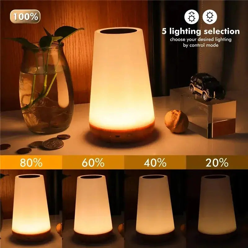 Veilleuse LED, Lampe de Chevet Colorée, Lampe de Table avec Télécommande et USB Rechargeable et Changement de 13 Couleurs RVB éclat féminin