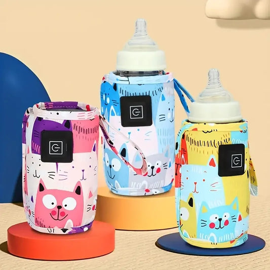 Chauffe-Lait Portable, Chauffe-biberon de Voyage, Garde-Chaleur du Lait USB, Garde-Chaleur pour Boissons au Lait à Chauffage Rapide, pour les sorties et voyage