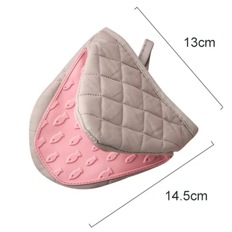 Gants de Cuisine en Silicone Anti-Brûlure - Gants de Four Multi-Usages en Forme de Poisson - éclat féminin