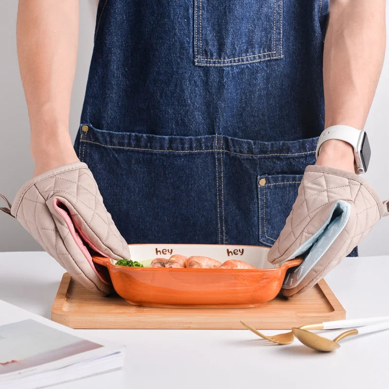 Gants de Cuisine en Silicone Anti-Brûlure - Gants de Four Multi-Usages en Forme de Poisson - éclat féminin