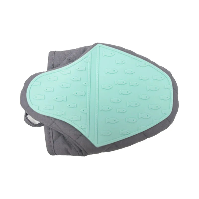 Gants de Cuisine en Silicone Anti-Brûlure - Gants de Four Multi-Usages en Forme de Poisson - éclat féminin