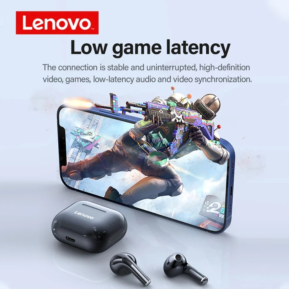 Écouteurs Lenovo LP40 Pro/LP40 TWS Sans fil Bluetooth 5.1 Sport Réduction du bruit Écouteurs à commande tactile - éclat féminin