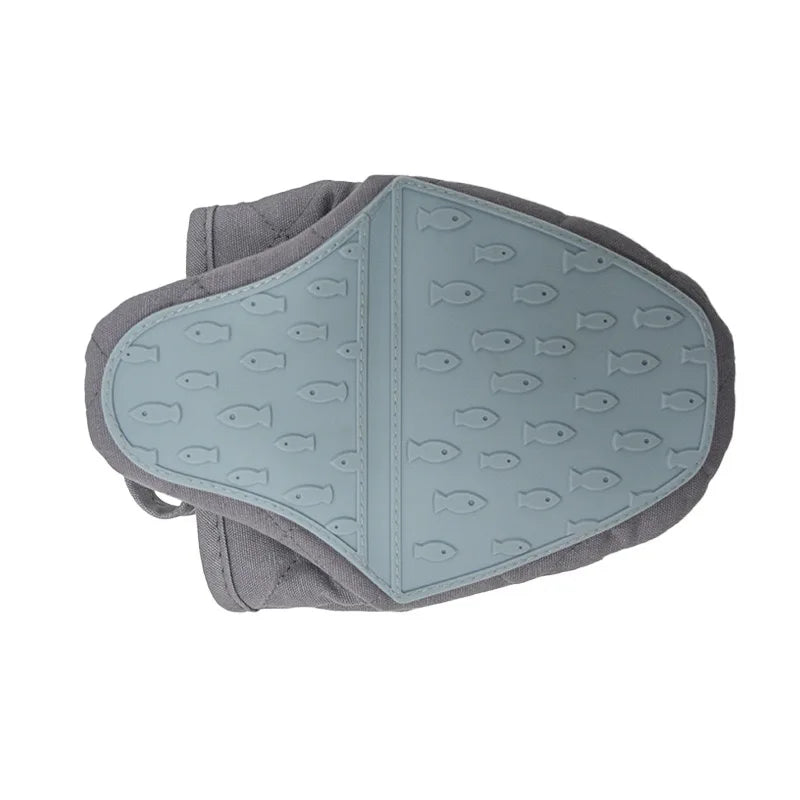 Gants de Cuisine en Silicone Anti-Brûlure - Gants de Four Multi-Usages en Forme de Poisson - éclat féminin