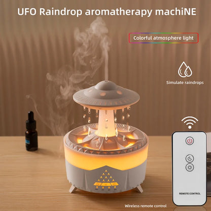 Machine de diffusion d'arôme/humidificateur de gouttes de pluie rotatif, synchronisation intelligente, mise hors tension automatique, parapluies conçus pour la maison et les hôtels - éclat féminin