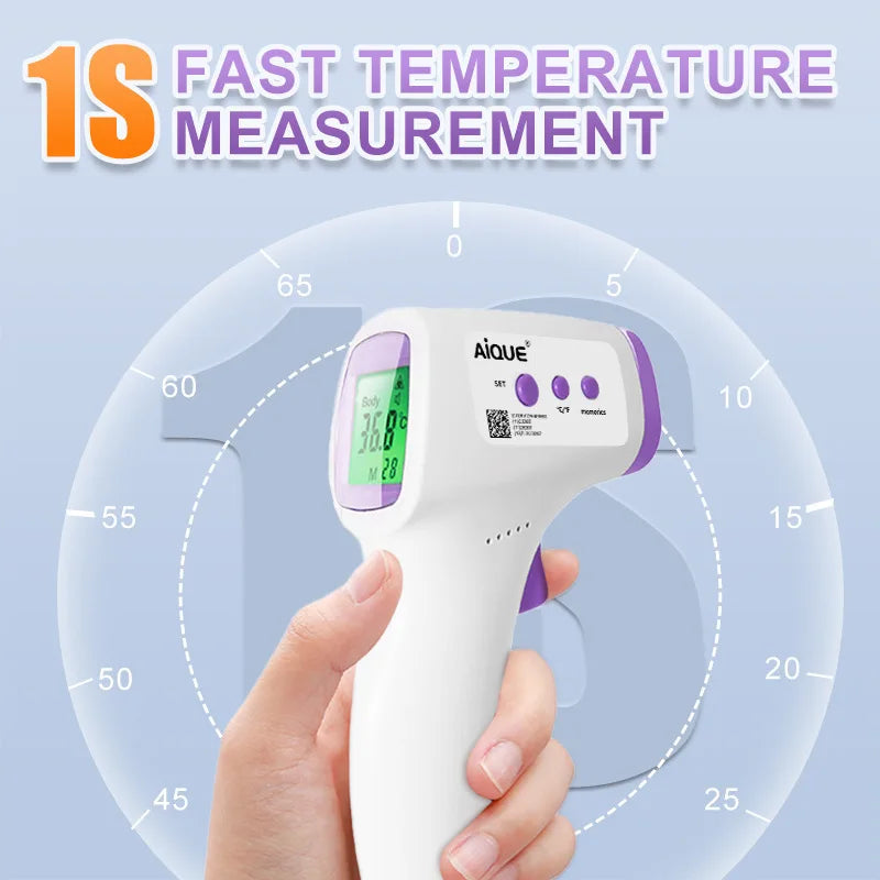 Thermomètre numérique infrarouge frontal Thermomètre médical pour bébé et enfant sans contact Thermomètre à outil de température de fièvre - éclat féminin