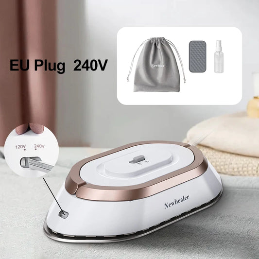 Mini fer à sec électrique portatif 120V/220V, double tension 30S, fer à repasser sans vapeur pour vêtements, Portable, léger, voyage