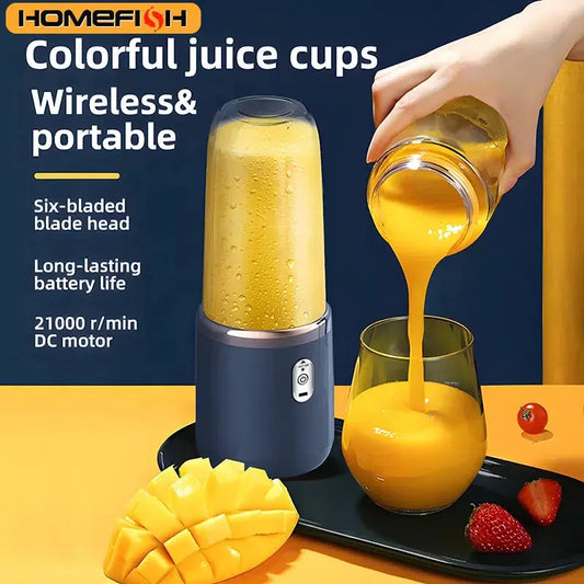 Mini mixeur portable, 500 ml, tasse à 6 lames, forte puissance, légumes et presse-agrumes